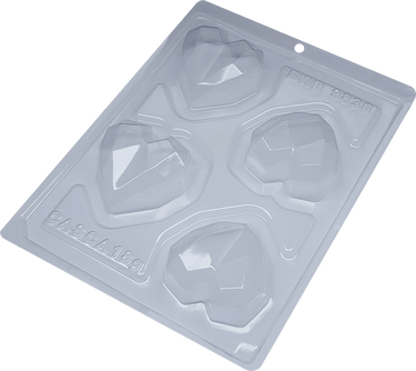 Small Geo Heart Shell 3-Part Chocolate Mold (BWB) - ViaCheff.com